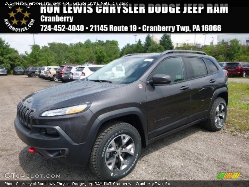 Granite Crystal Metallic / Black 2017 Jeep Cherokee Trailhawk 4x4