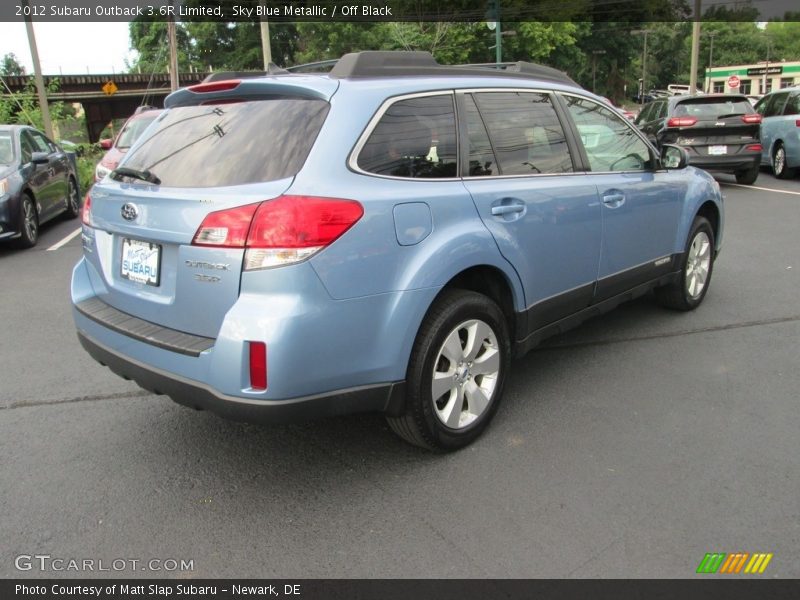 Sky Blue Metallic / Off Black 2012 Subaru Outback 3.6R Limited