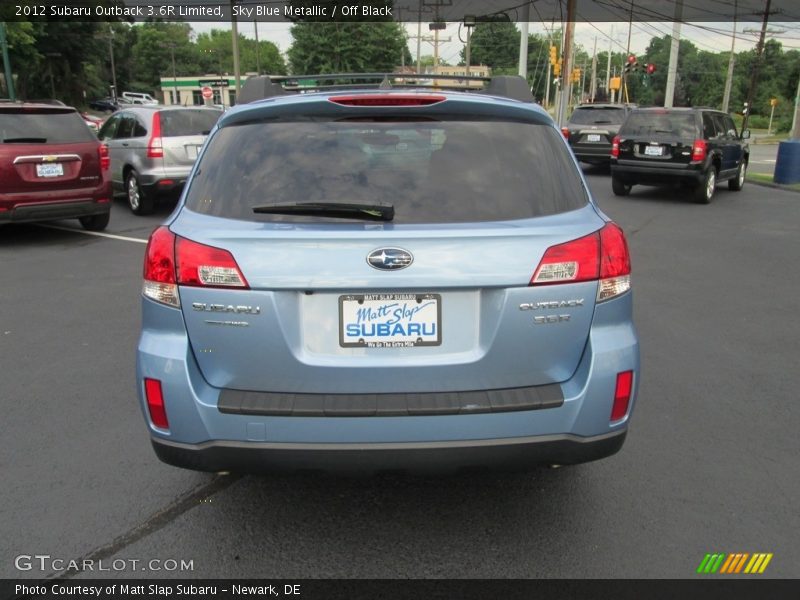 Sky Blue Metallic / Off Black 2012 Subaru Outback 3.6R Limited