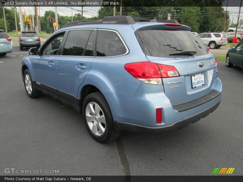 Sky Blue Metallic / Off Black 2012 Subaru Outback 3.6R Limited