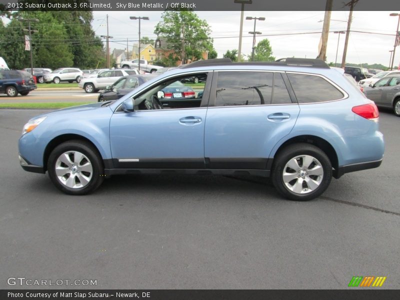 Sky Blue Metallic / Off Black 2012 Subaru Outback 3.6R Limited