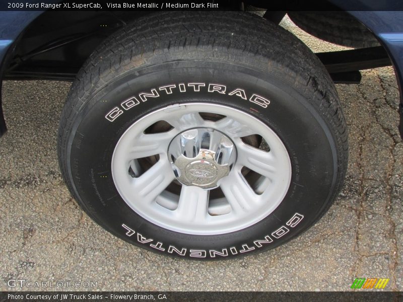 Vista Blue Metallic / Medium Dark Flint 2009 Ford Ranger XL SuperCab