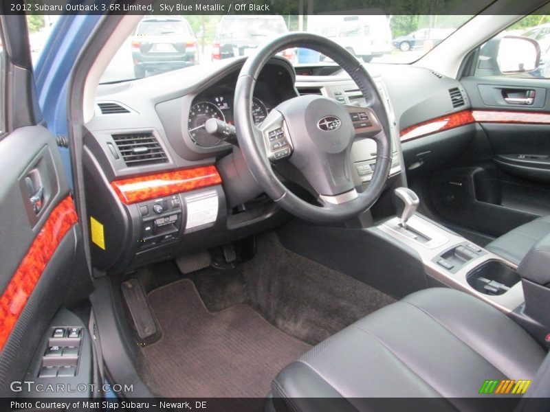 Sky Blue Metallic / Off Black 2012 Subaru Outback 3.6R Limited