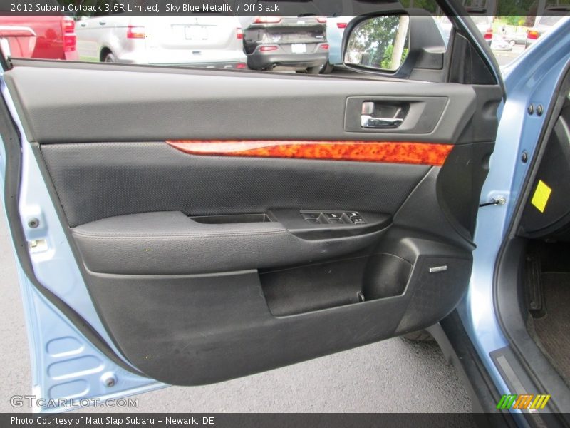 Sky Blue Metallic / Off Black 2012 Subaru Outback 3.6R Limited