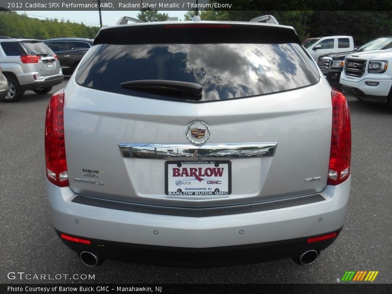 Radiant Silver Metallic / Titanium/Ebony 2012 Cadillac SRX Performance AWD