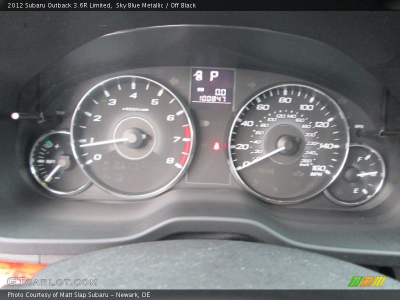 Sky Blue Metallic / Off Black 2012 Subaru Outback 3.6R Limited