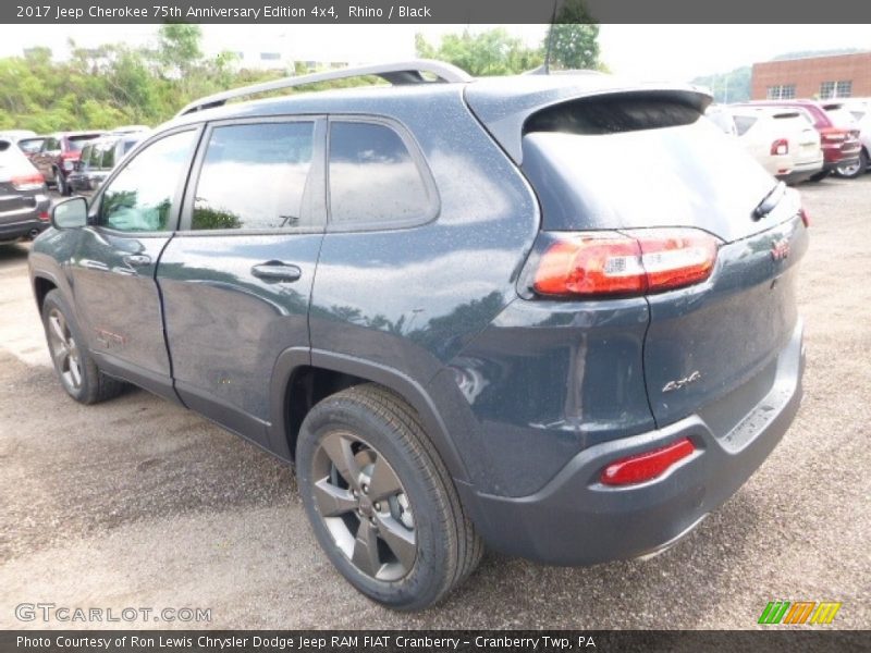Rhino / Black 2017 Jeep Cherokee 75th Anniversary Edition 4x4