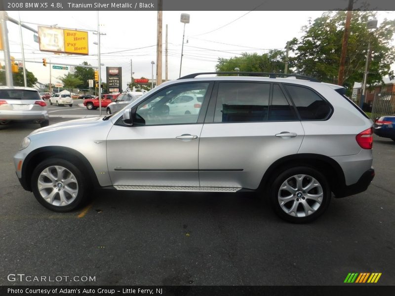 Titanium Silver Metallic / Black 2008 BMW X5 4.8i