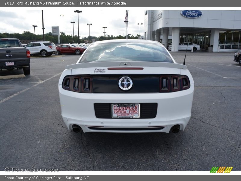 Performance White / Saddle 2013 Ford Mustang V6 Premium Coupe