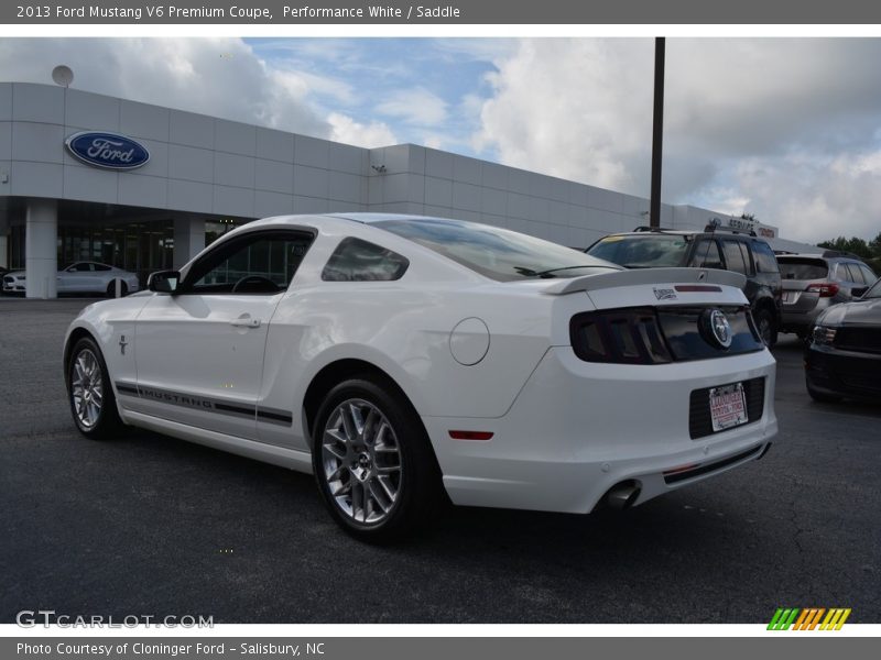 Performance White / Saddle 2013 Ford Mustang V6 Premium Coupe