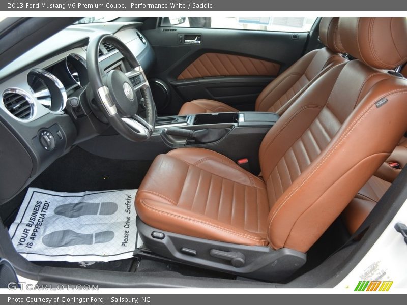 Front Seat of 2013 Mustang V6 Premium Coupe
