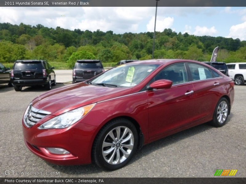 Venetian Red / Black 2011 Hyundai Sonata SE