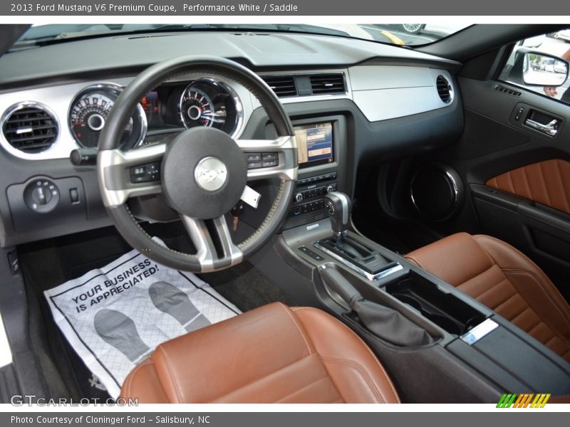  2013 Mustang V6 Premium Coupe Saddle Interior
