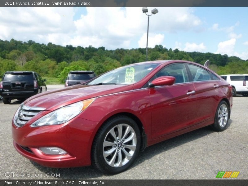 Venetian Red / Black 2011 Hyundai Sonata SE