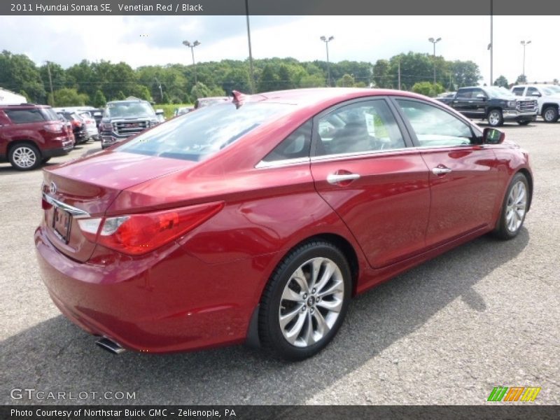 Venetian Red / Black 2011 Hyundai Sonata SE