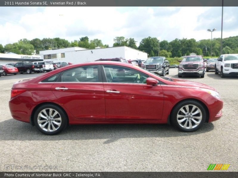 Venetian Red / Black 2011 Hyundai Sonata SE