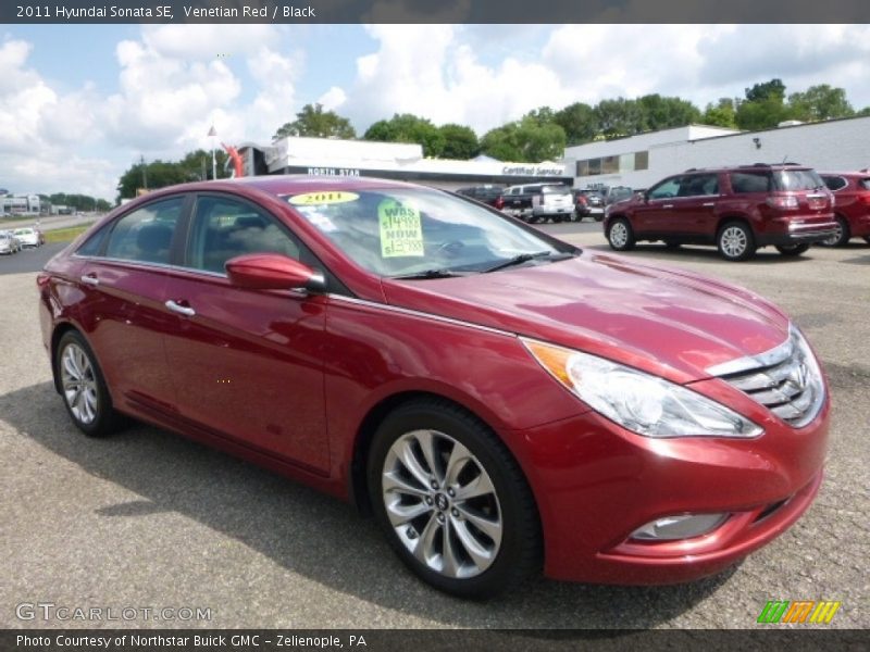 Venetian Red / Black 2011 Hyundai Sonata SE