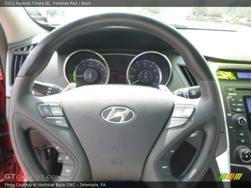 Venetian Red / Black 2011 Hyundai Sonata SE