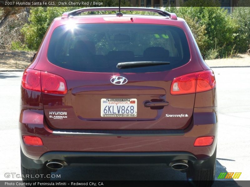Dark Cherry Red / Beige 2007 Hyundai Santa Fe GLS