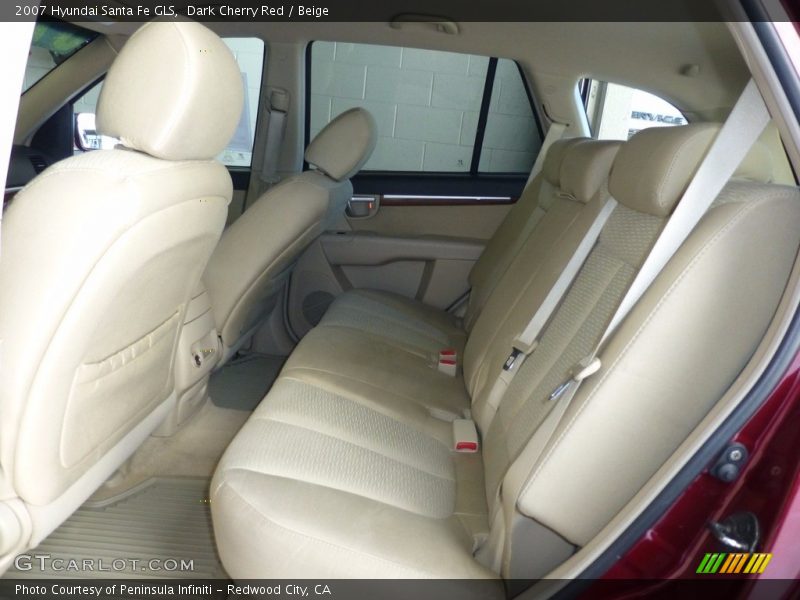 Dark Cherry Red / Beige 2007 Hyundai Santa Fe GLS