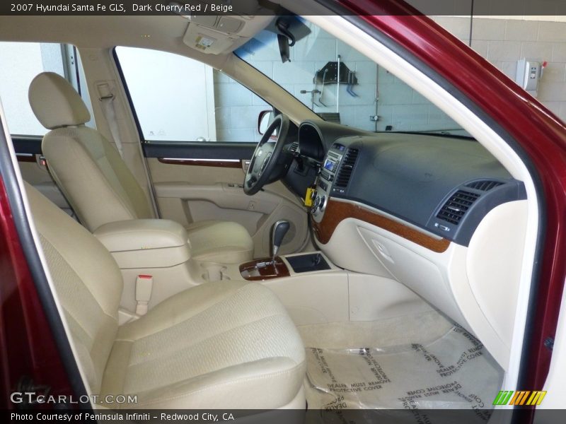 Dark Cherry Red / Beige 2007 Hyundai Santa Fe GLS