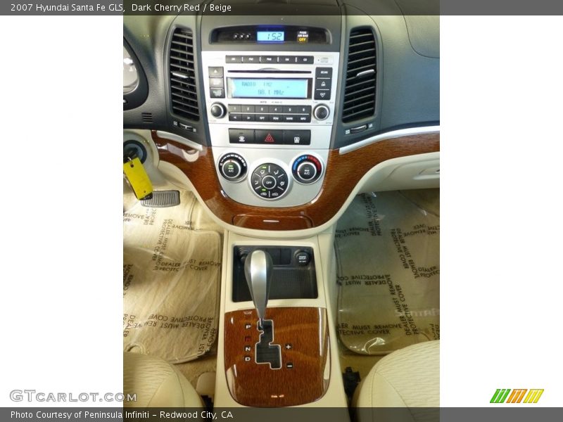 Dark Cherry Red / Beige 2007 Hyundai Santa Fe GLS