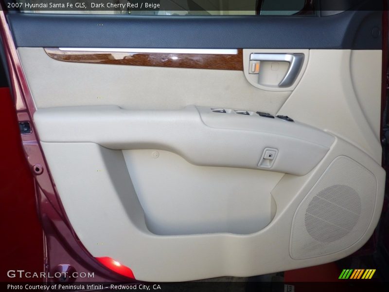 Dark Cherry Red / Beige 2007 Hyundai Santa Fe GLS