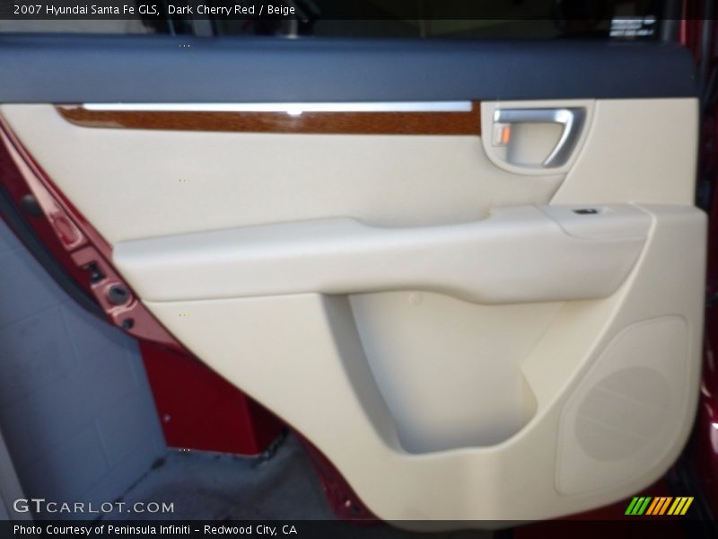 Dark Cherry Red / Beige 2007 Hyundai Santa Fe GLS