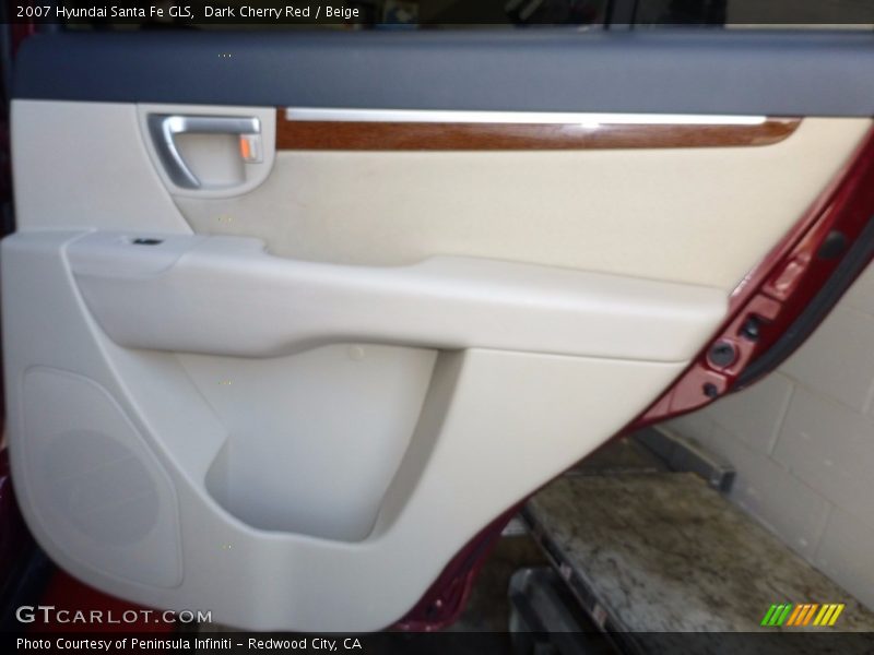 Dark Cherry Red / Beige 2007 Hyundai Santa Fe GLS
