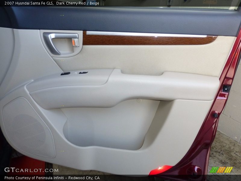 Dark Cherry Red / Beige 2007 Hyundai Santa Fe GLS
