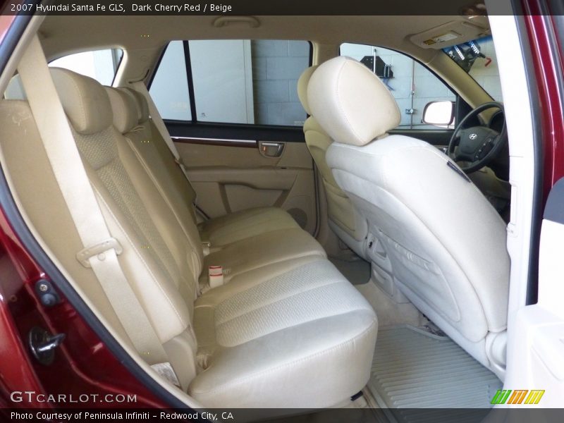 Dark Cherry Red / Beige 2007 Hyundai Santa Fe GLS