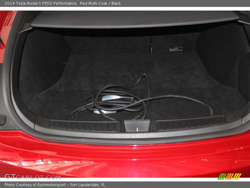 Red Multi-Coat / Black 2014 Tesla Model S P85D Performance