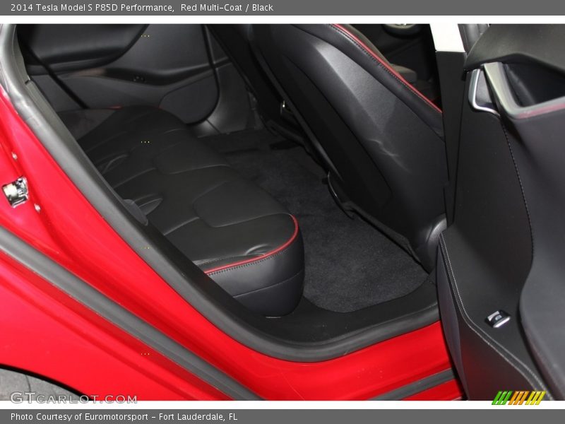 Red Multi-Coat / Black 2014 Tesla Model S P85D Performance