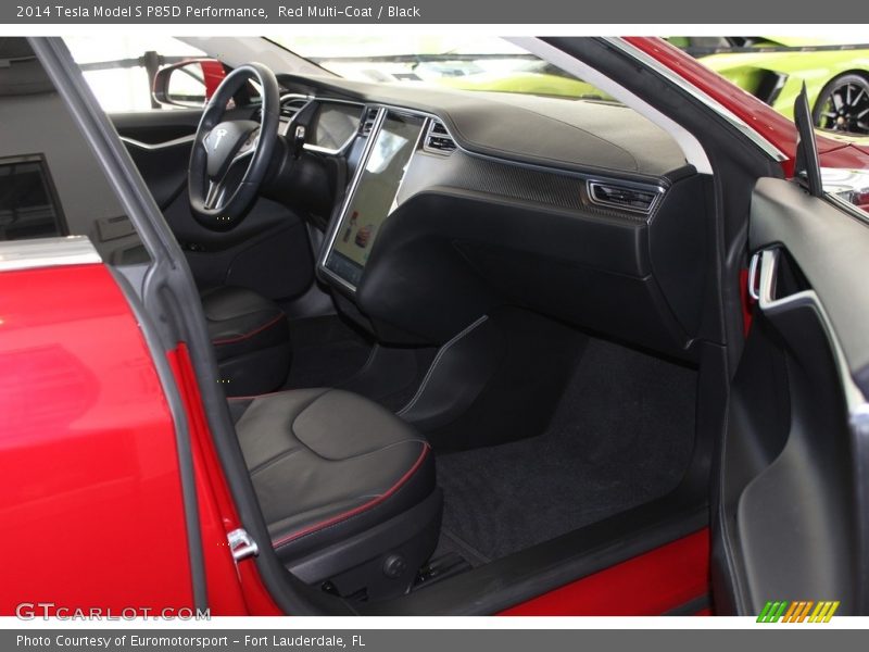 Red Multi-Coat / Black 2014 Tesla Model S P85D Performance