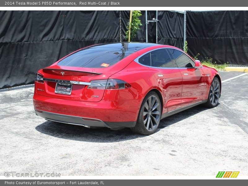 Red Multi-Coat / Black 2014 Tesla Model S P85D Performance