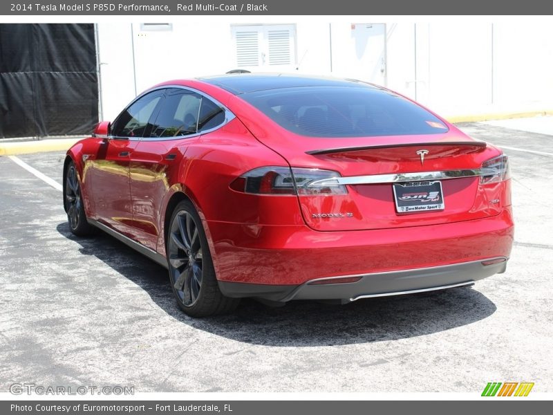 Red Multi-Coat / Black 2014 Tesla Model S P85D Performance