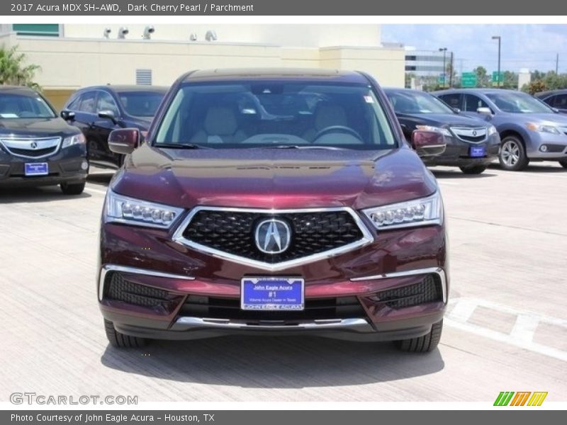 Dark Cherry Pearl / Parchment 2017 Acura MDX SH-AWD