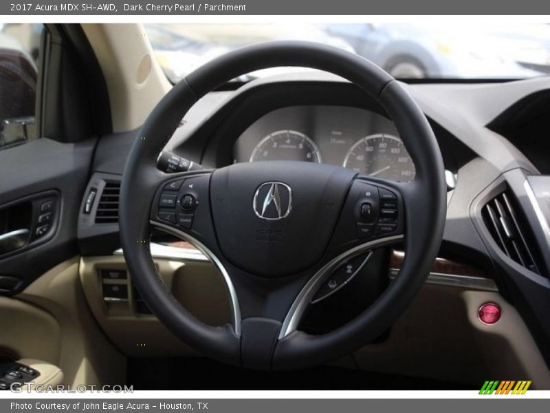 Dark Cherry Pearl / Parchment 2017 Acura MDX SH-AWD