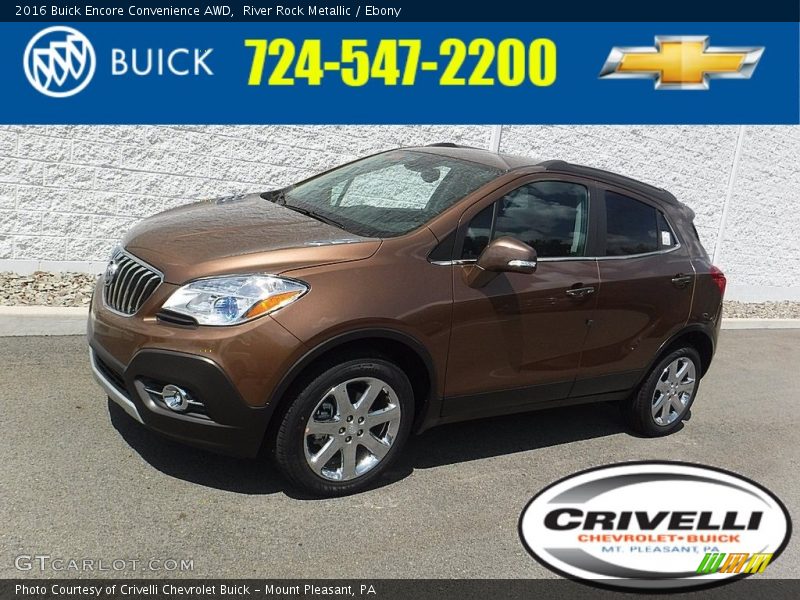 River Rock Metallic / Ebony 2016 Buick Encore Convenience AWD