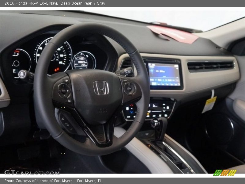 Deep Ocean Pearl / Gray 2016 Honda HR-V EX-L Navi