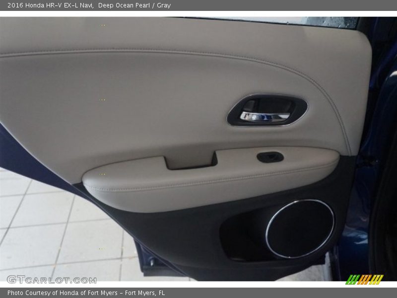 Deep Ocean Pearl / Gray 2016 Honda HR-V EX-L Navi
