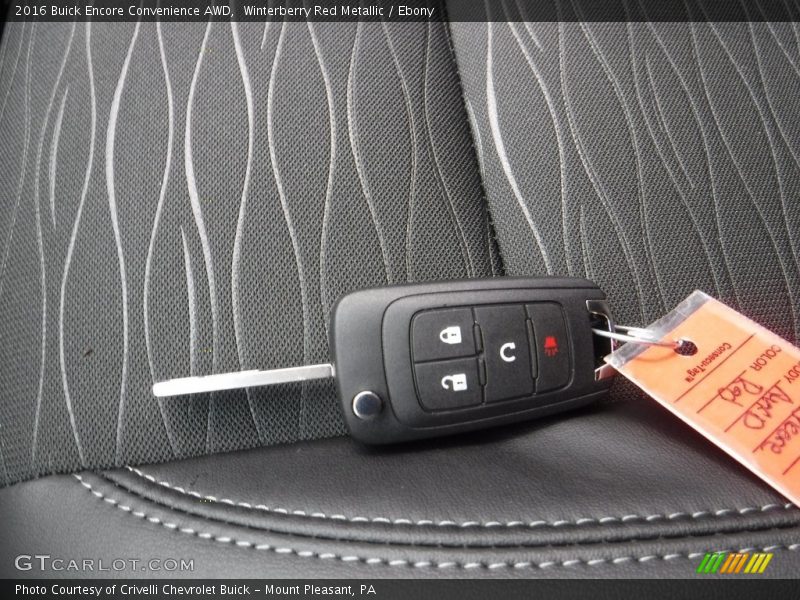 Winterberry Red Metallic / Ebony 2016 Buick Encore Convenience AWD