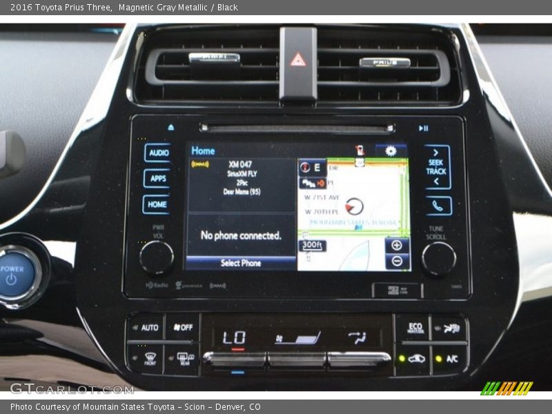 Magnetic Gray Metallic / Black 2016 Toyota Prius Three