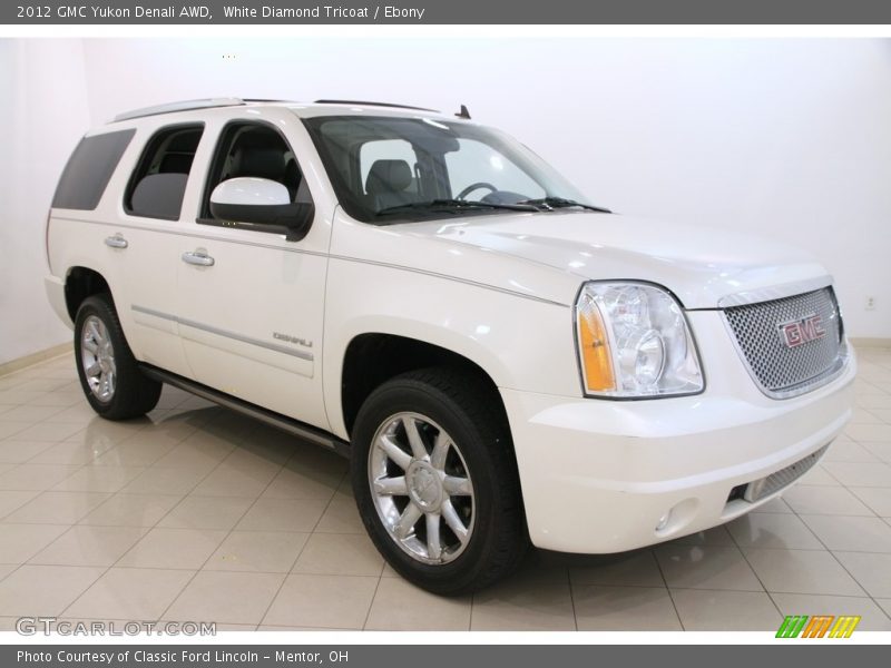 White Diamond Tricoat / Ebony 2012 GMC Yukon Denali AWD