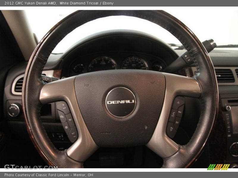 White Diamond Tricoat / Ebony 2012 GMC Yukon Denali AWD