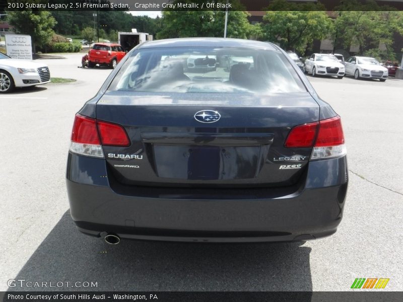 Graphite Gray Metallic / Off Black 2010 Subaru Legacy 2.5i Premium Sedan