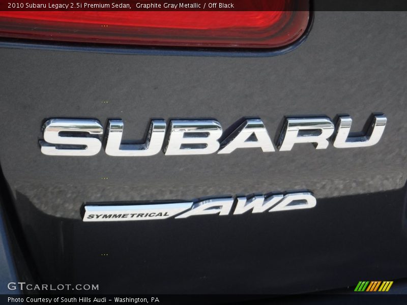 Graphite Gray Metallic / Off Black 2010 Subaru Legacy 2.5i Premium Sedan