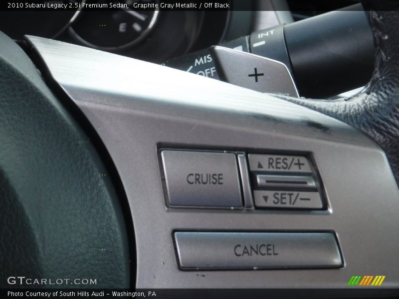 Graphite Gray Metallic / Off Black 2010 Subaru Legacy 2.5i Premium Sedan