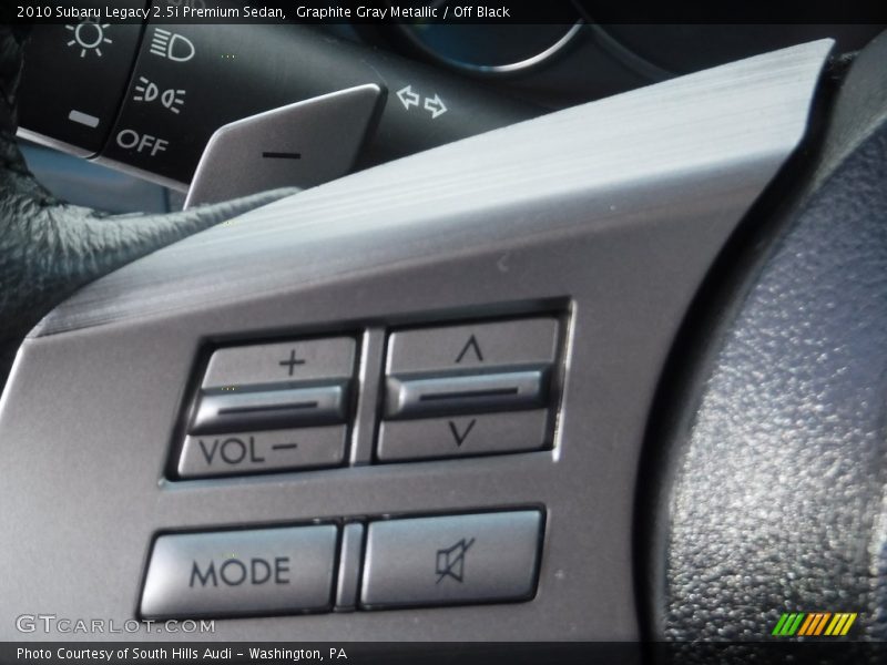 Graphite Gray Metallic / Off Black 2010 Subaru Legacy 2.5i Premium Sedan
