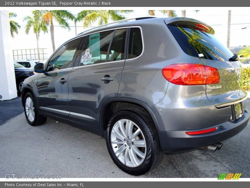 Pepper Gray Metallic / Black 2012 Volkswagen Tiguan SE